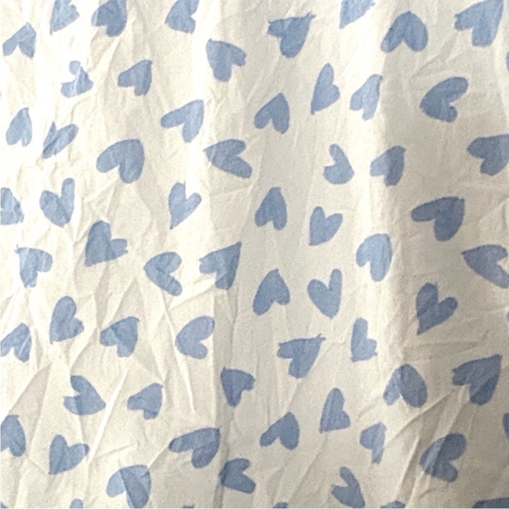 Like New Frank & Eileen Barry Button Down Top Signature Crinkle Hearts Large - Picture 9 of 11